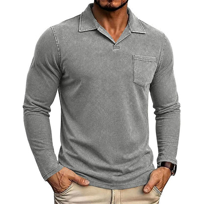 Vintage Washed 100% Cotton Polo Shirt