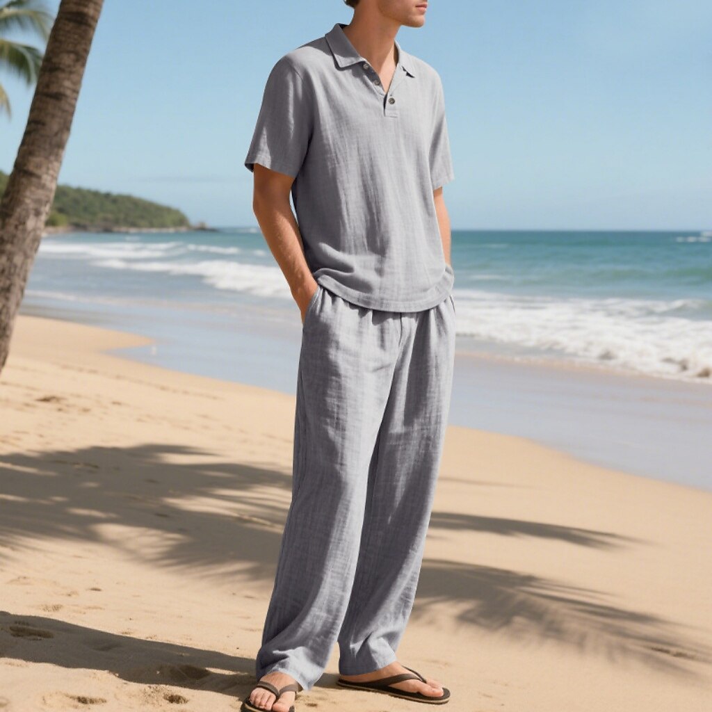 Cotton Linen Set-Shirt and Pants