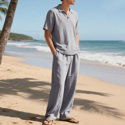 Cotton Linen Set-Shirt and Pants
