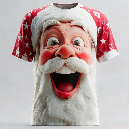 Classic Santa Christmas 3D Tee