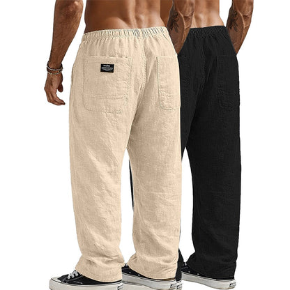 2Pcs Men's Linen Pants Set