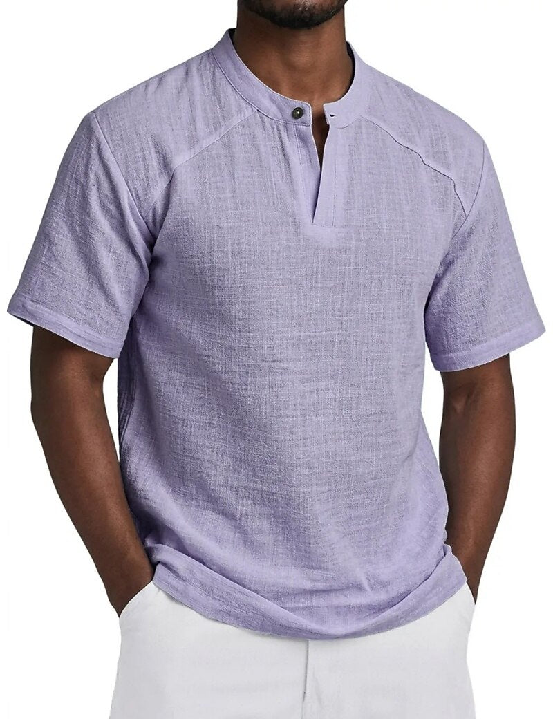 Breathable Linen Popover Shirt