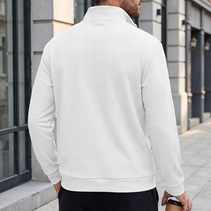 Jacquard Comfort Quarter Zip Sweatshirt