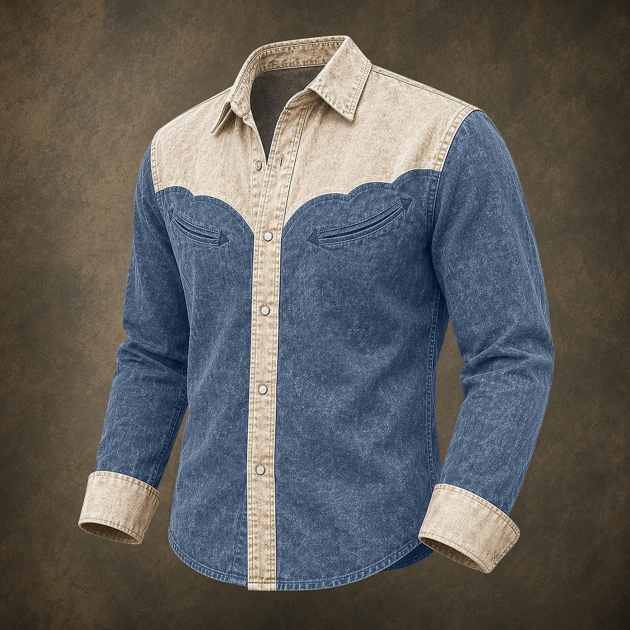 Vintage Washed Cotton Western Shirt