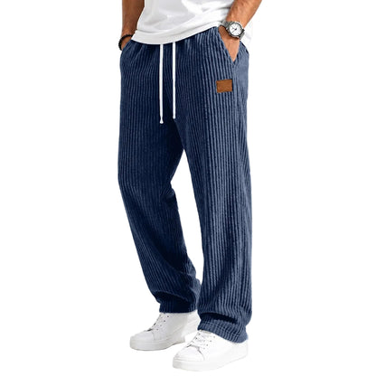 Textured Casual Corduroy Baggy Pants