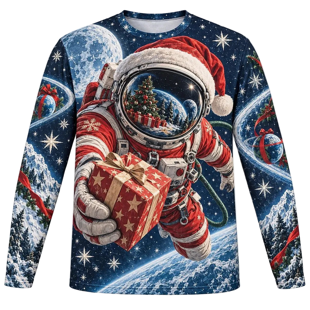 Men's Santa Claus Seasonal Long Sleeve Tee