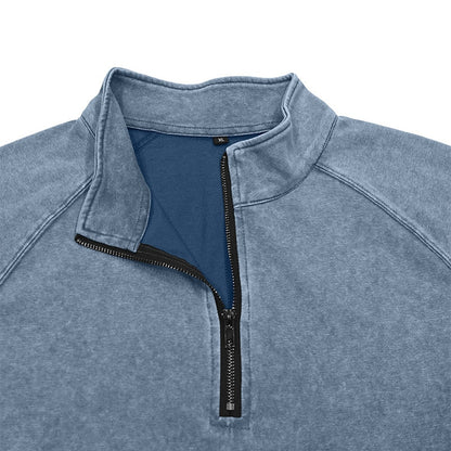 Relaxed Washed Cotton Henley Shirt