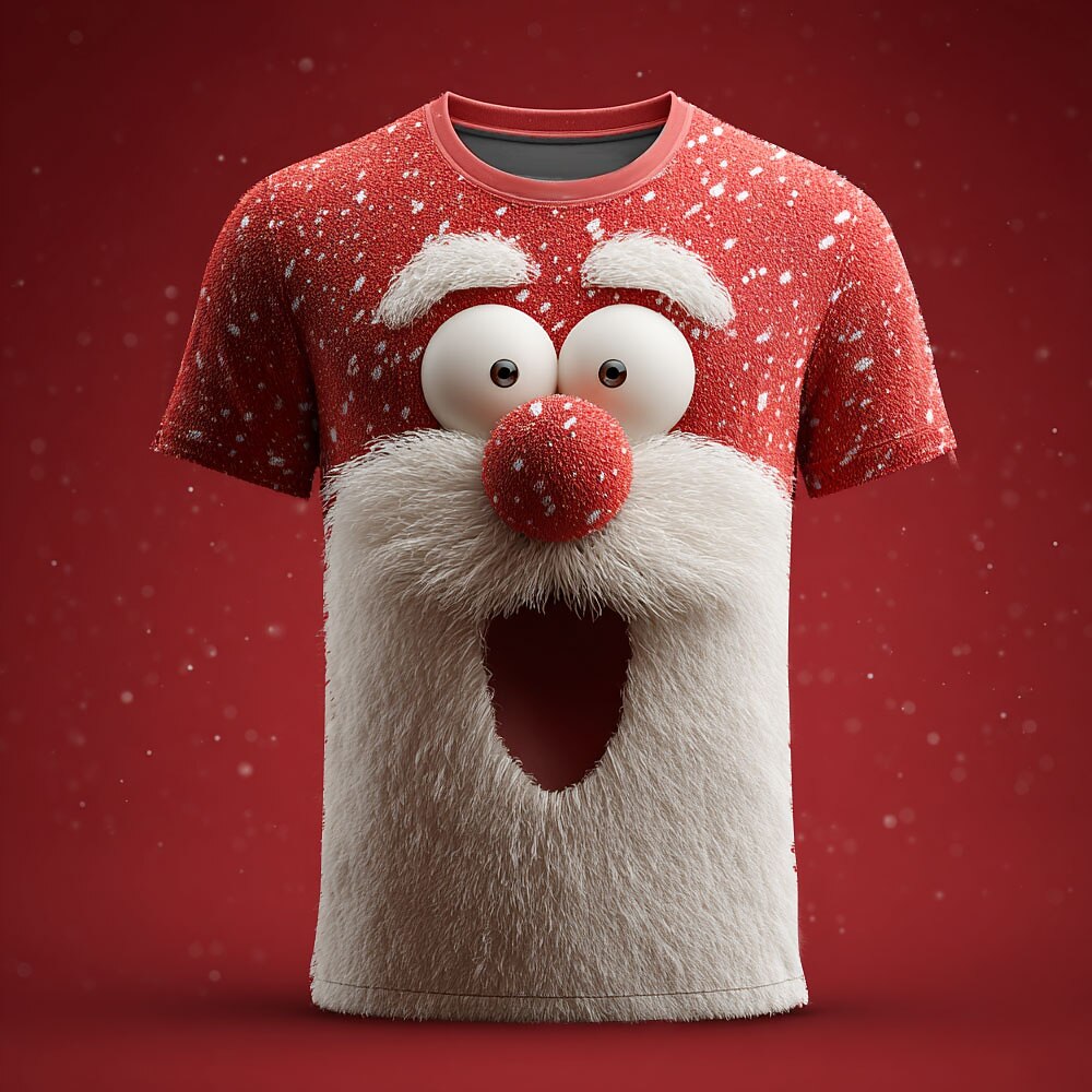 Bold Santa Christmas Cartoon Tee
