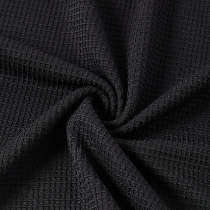 Colorblock V-neck Waffle Henley Shirts