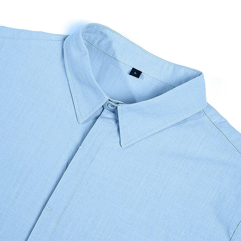 Short Sleeve Linen Shirt - Light & Comfortable
