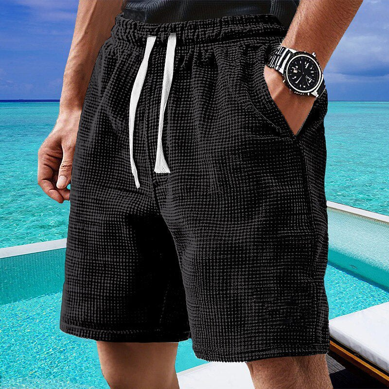 Lightweight Waffle Shorts-Comfortable Summer Wear