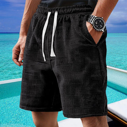 Lightweight Waffle Shorts-Comfortable Summer Wear