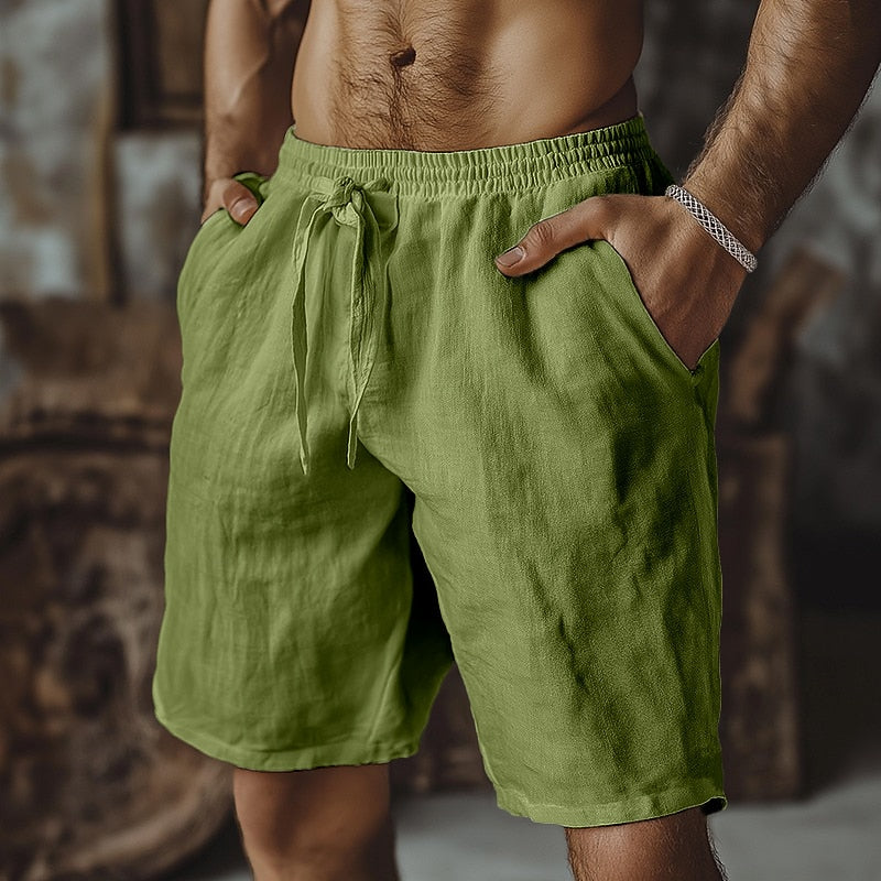 Men's Cotton Shorts –Elastic Waist for All-Day Comfort