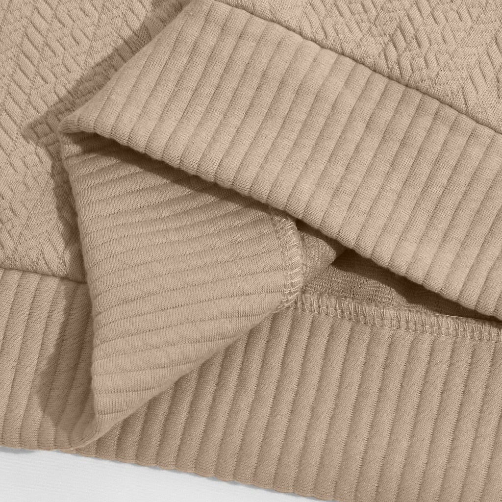 Patchwork Jacquard Textured Sweatshirt
