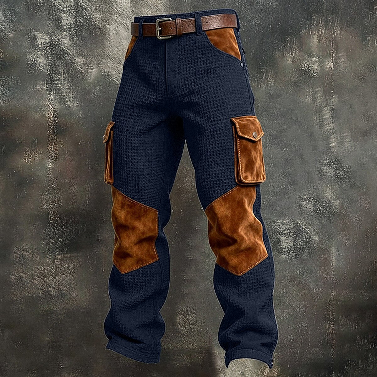 Colorblock Waffle Cargo Pants