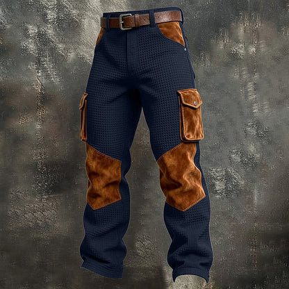 Colorblock Waffle Cargo Pants