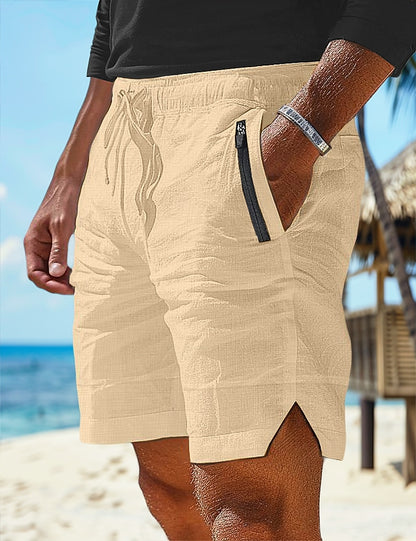 Men's Summer Linen Shorts-Multi-Pocket, Casual & Comfortable