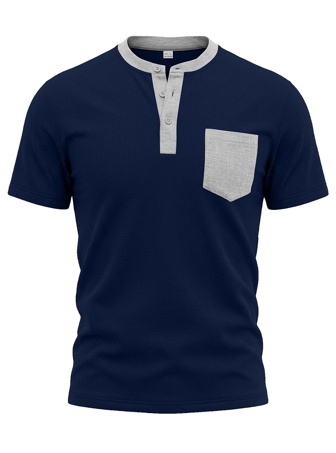 Men's Colorblock Waffle Henley T-Shirt