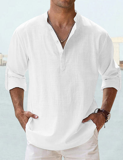 Men's Everyday Linen Shirt - Long Sleeve Button-Up