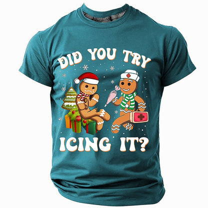 Men's Gingerbread Christmas Graphic T-Shirt
