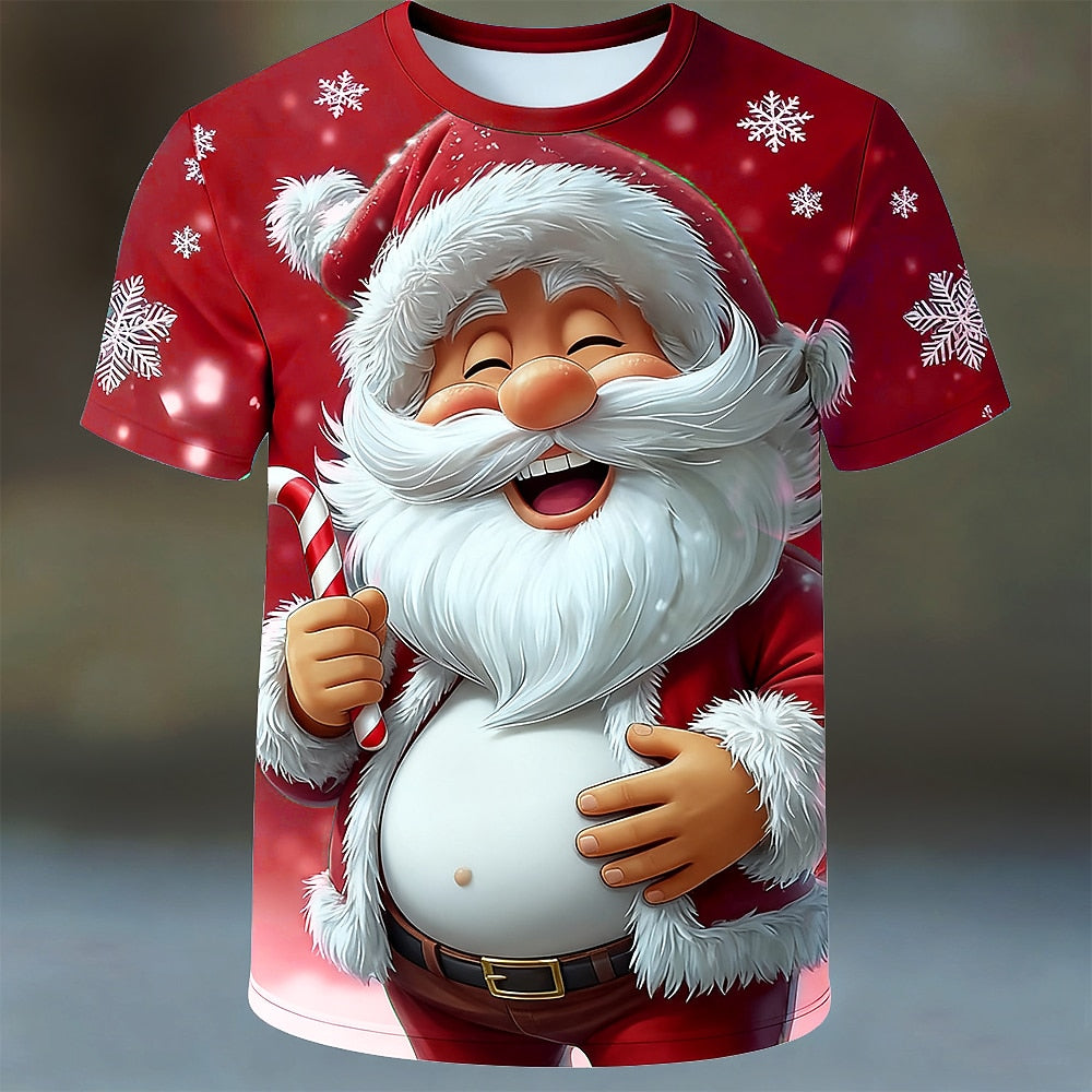 Men's Santa Christmas Party Graphic T-Shirt