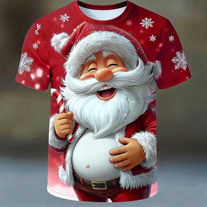 Men's Santa Christmas Party Graphic T-Shirt