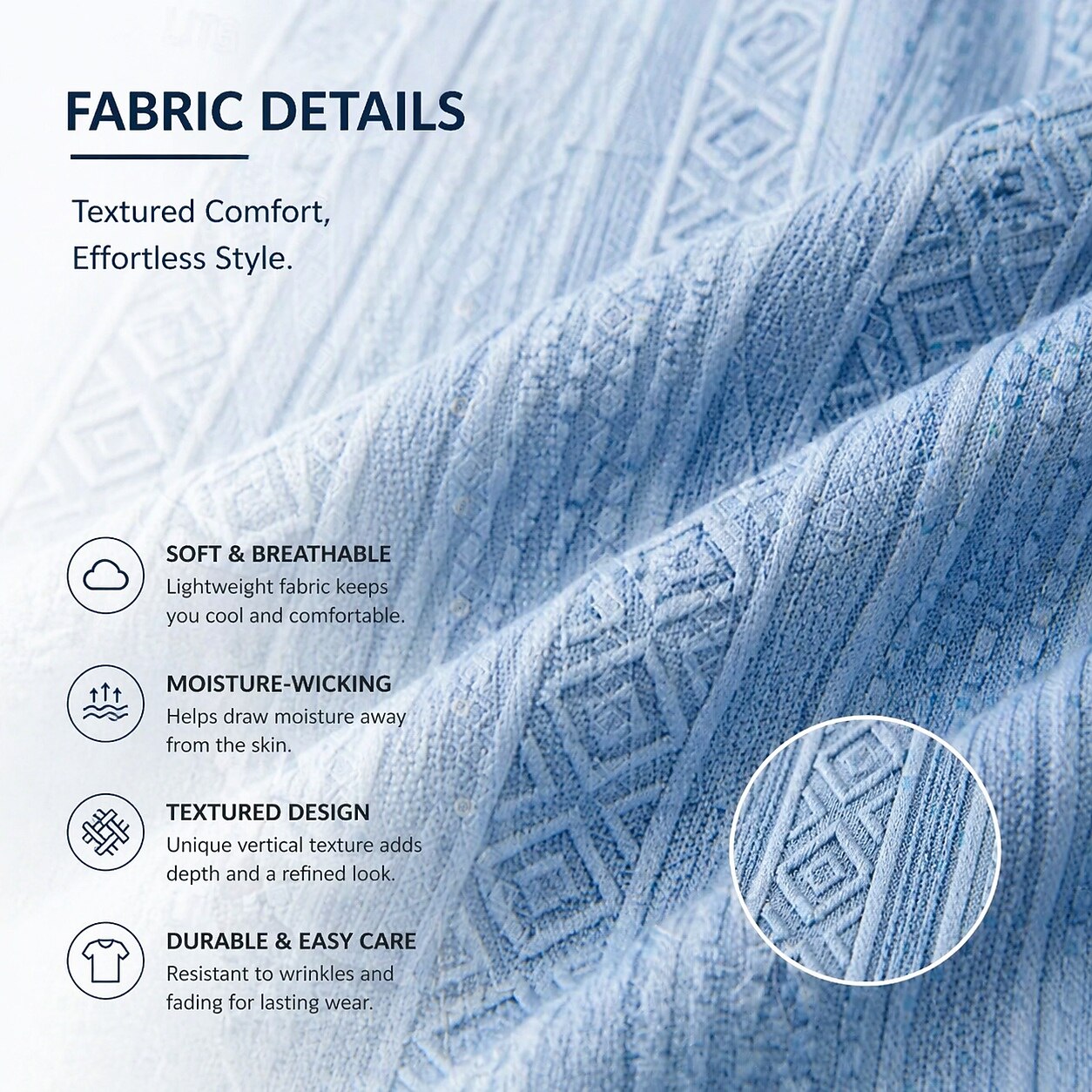 3-Pack Men's Textured Jacquard Shirts