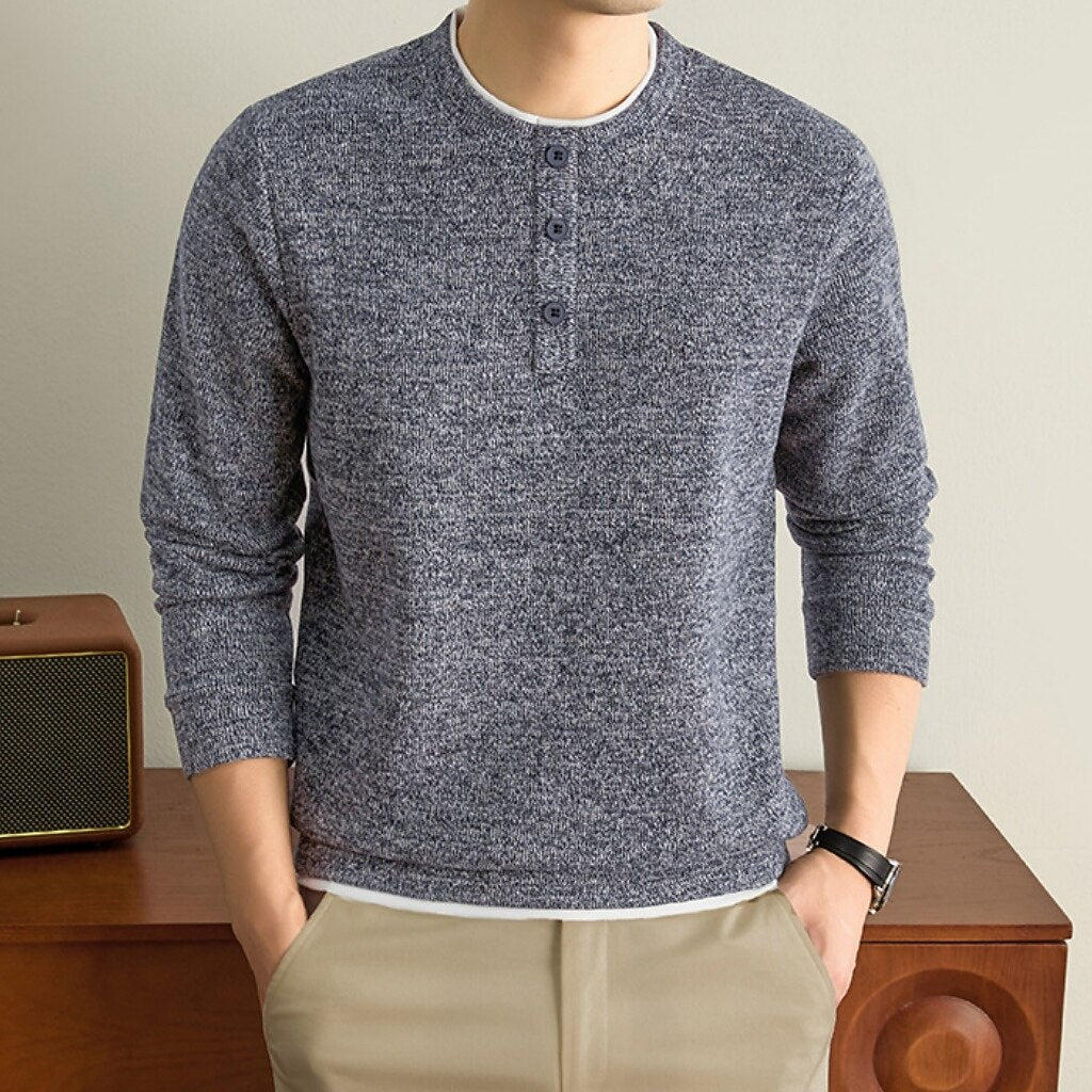 Ribbed Knit Crewneck Sweater Pullover