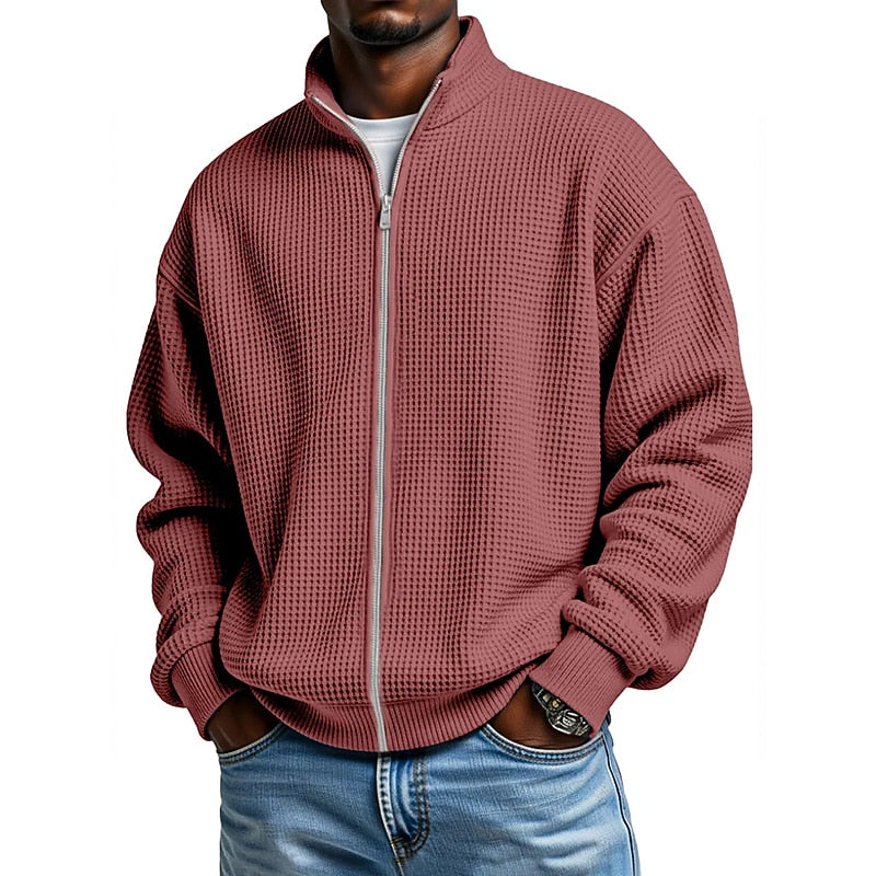 Comfort Waffle Zipped Sweatshirt