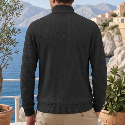 Men's Jacquard Everyday Zipper Sweatshirt