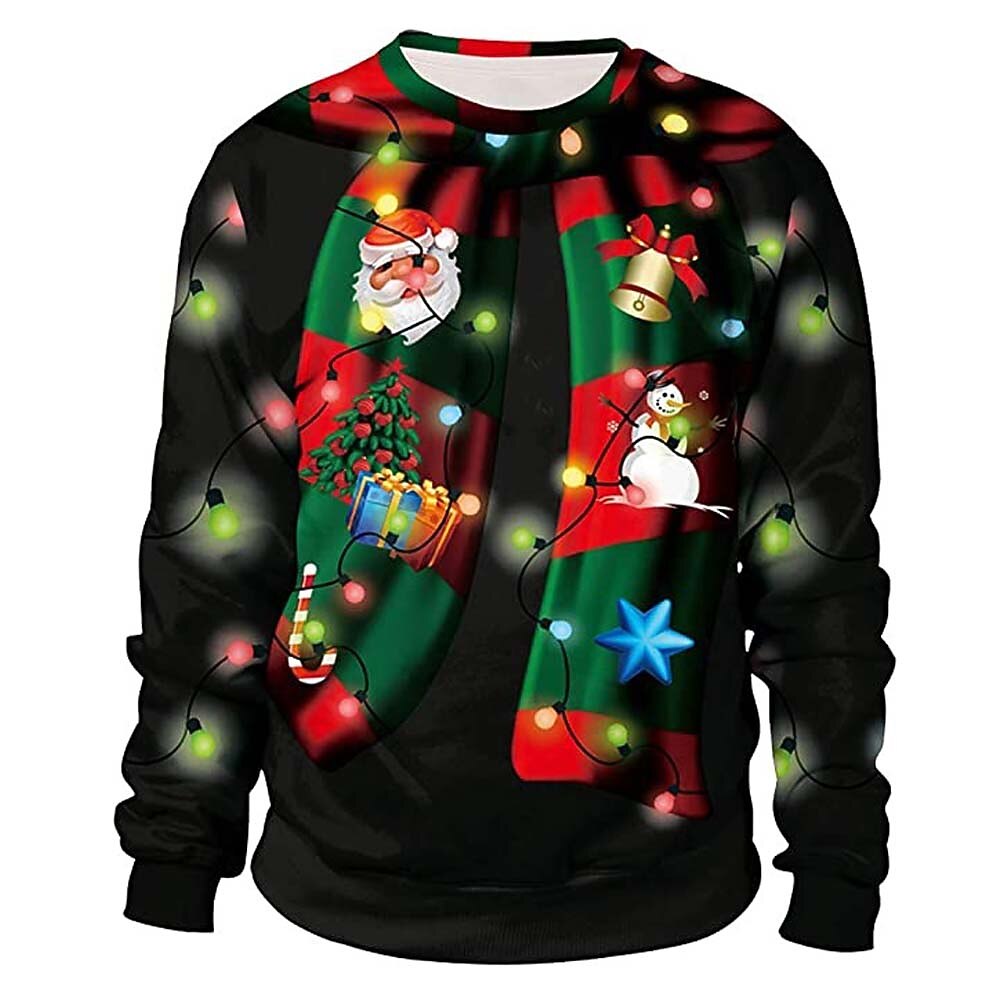 Christmas Elk Festive Holiday Printed Hoodie