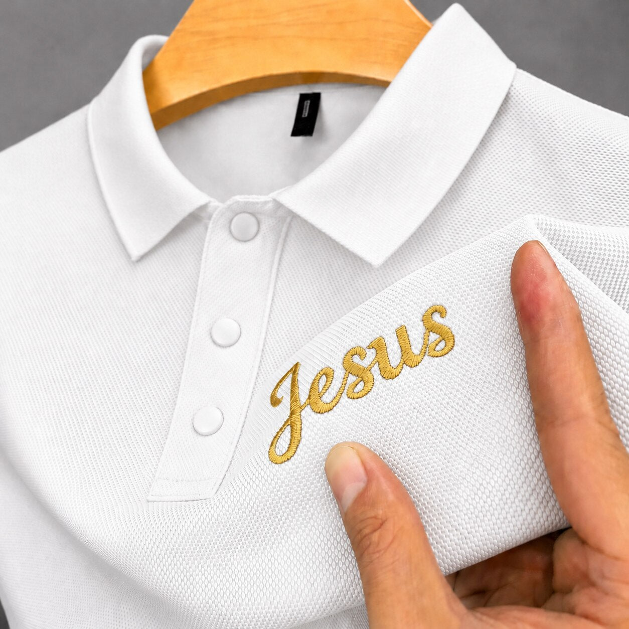 100% Cotton Pique Polo Shirt With Embroidery