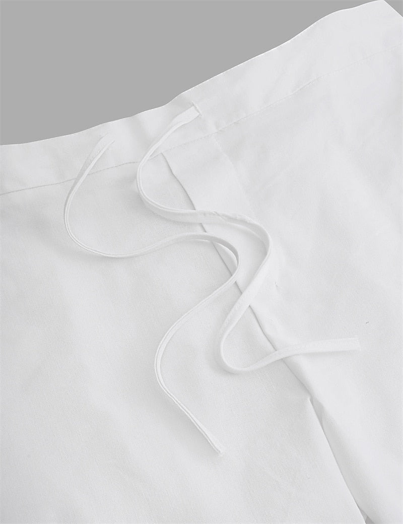 Drawstring Linen Shorts-Relaxed Fit for Beach & Vacation