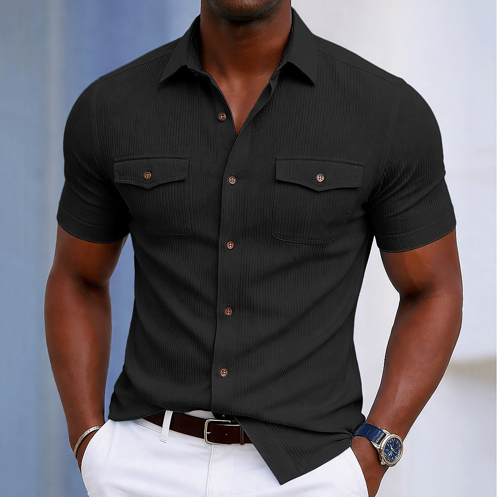 Breathable Textured  Corduroy Shirt