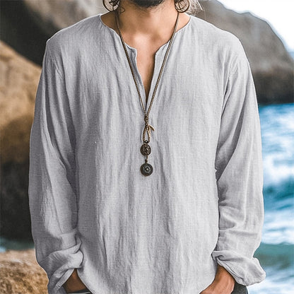 Men's Vacation Linen Shirt - Light & Comfortable