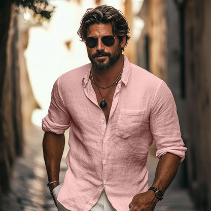 Men's Vacation Linen Shirt - Light & Comfortable