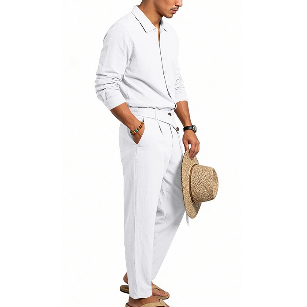 Cotton Linen Set-Shirt and Pants