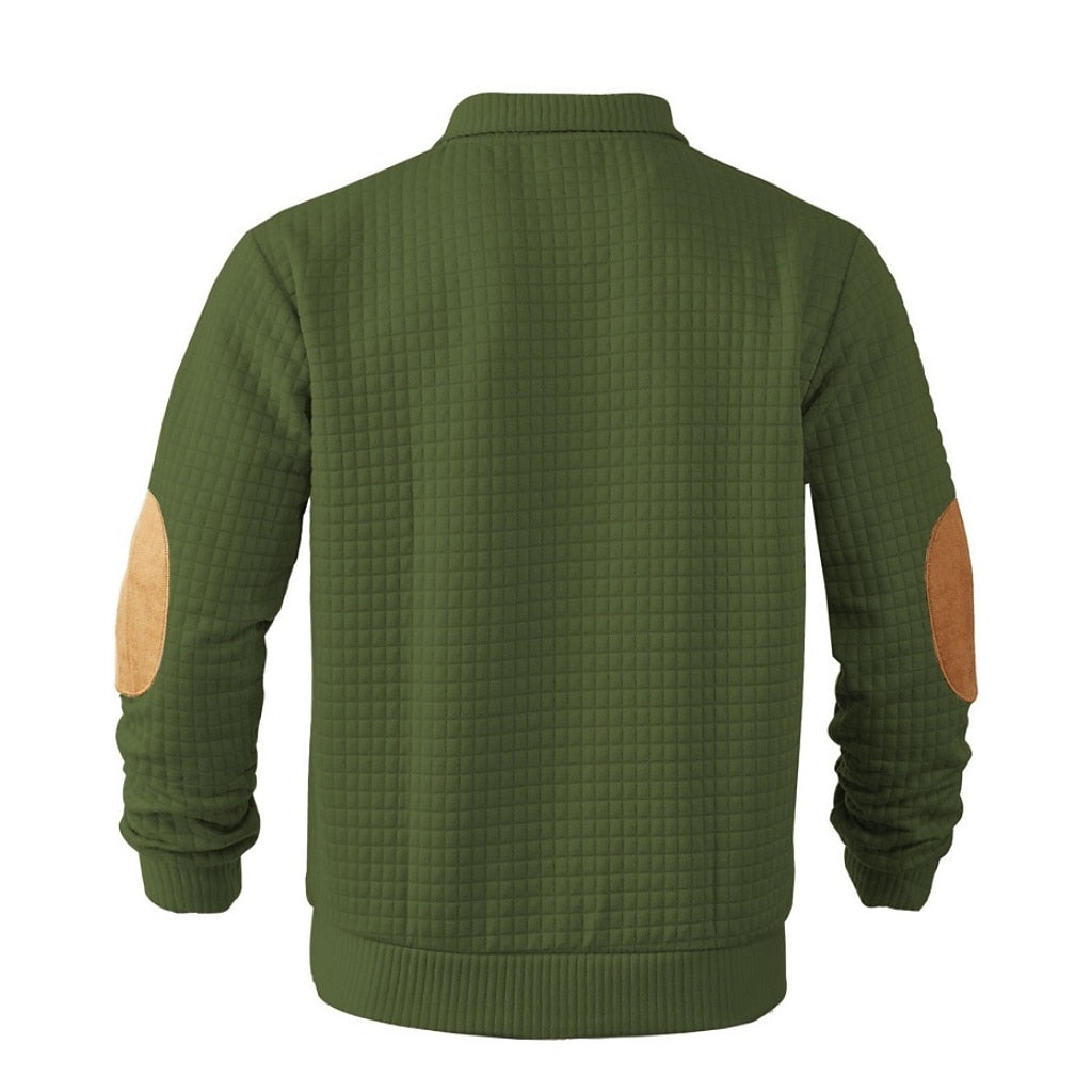Men's Waffle Patchwork Sweatshirt