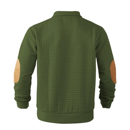 Men's Waffle Patchwork Sweatshirt