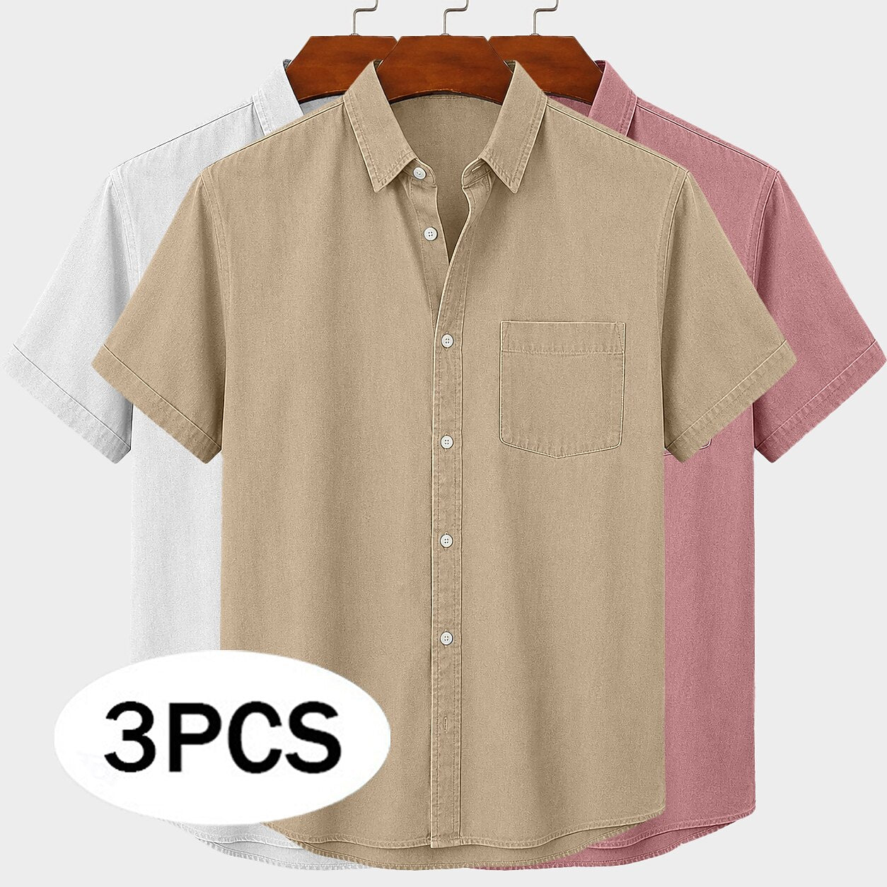 3-Pack Broken-In Cotton Shirts