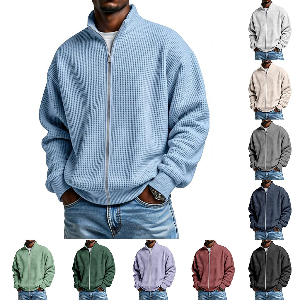 Comfort Waffle Zipped Sweatshirt
