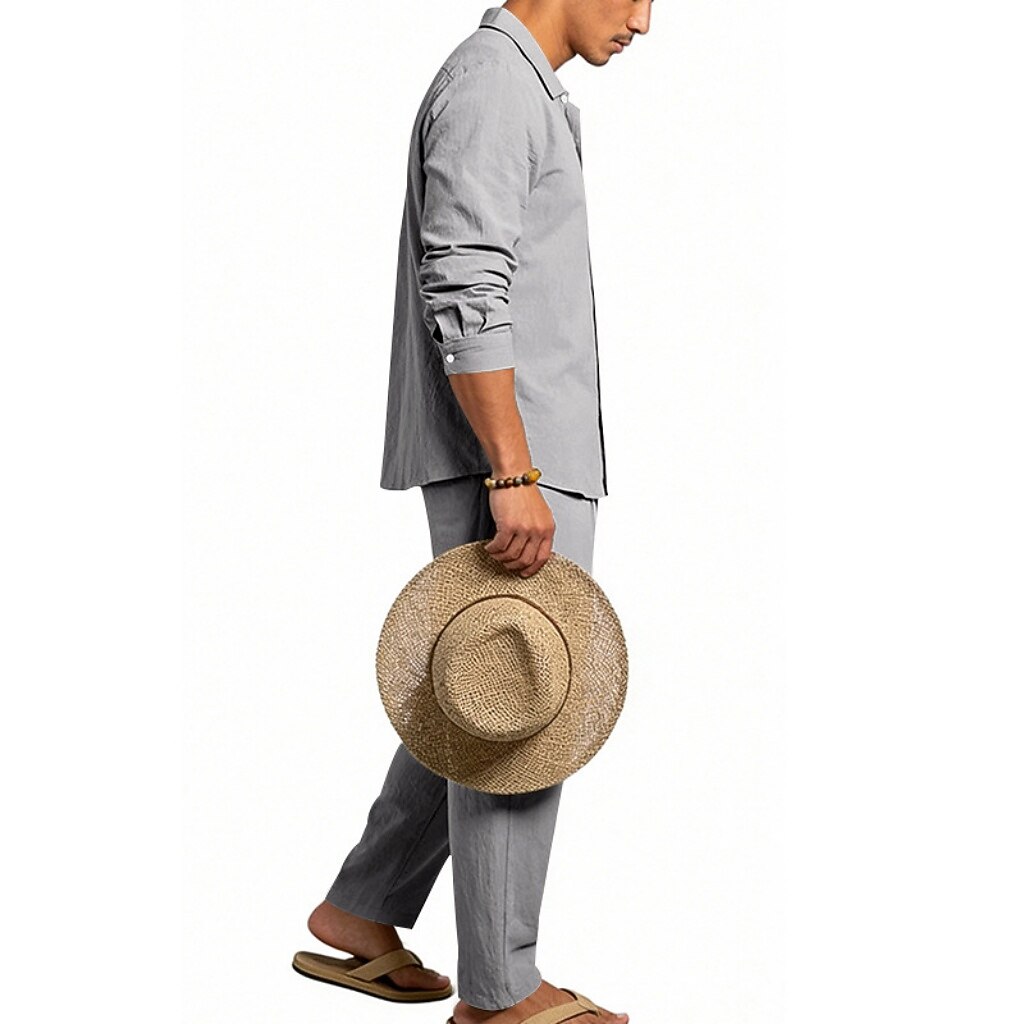 Cotton Linen Set-Shirt and Pants