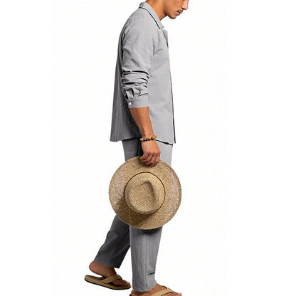 Cotton Linen Set-Shirt and Pants