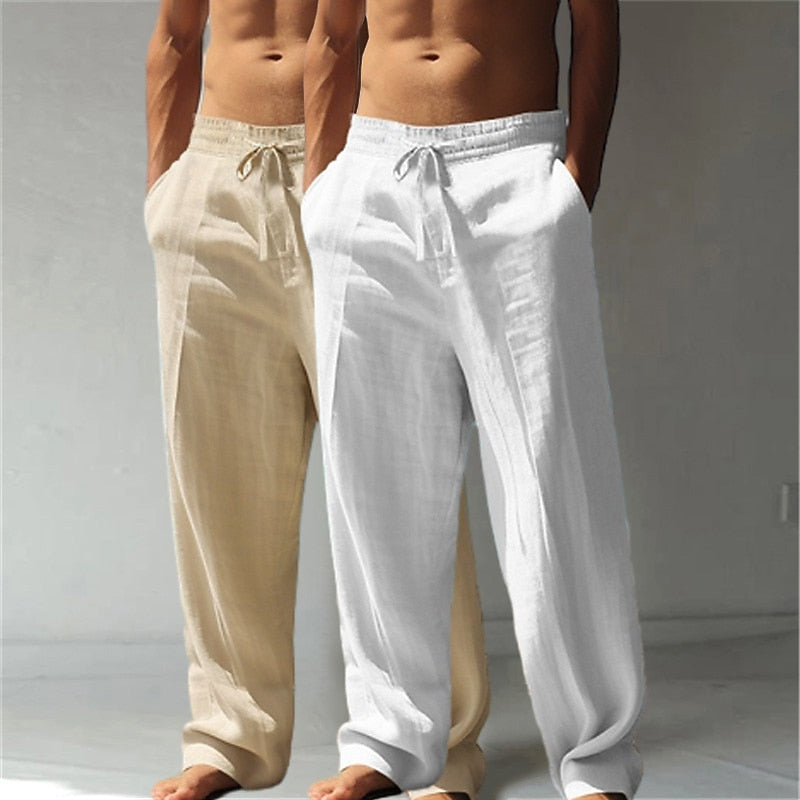 Cotton Linen Pants 2-Piece Set