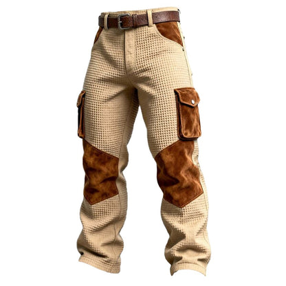 Colorblock Waffle Cargo Pants