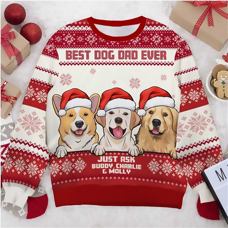 Christmas Dog Festive Funny Cozy Sweatshirt