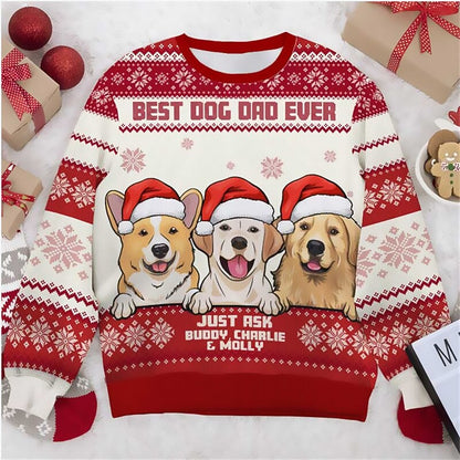 Christmas Dog Festive Funny Cozy Sweatshirt