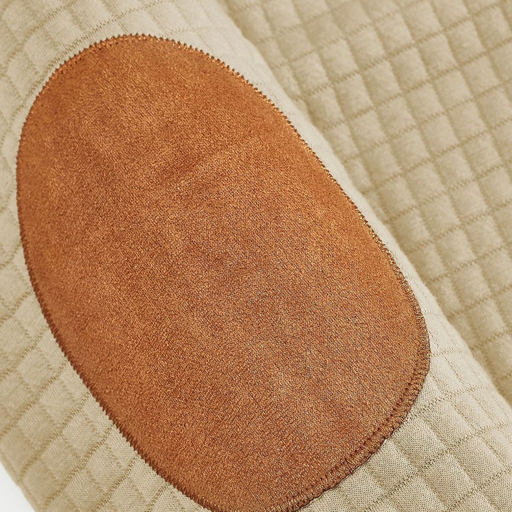 Men's Waffle Patchwork Sweatshirt
