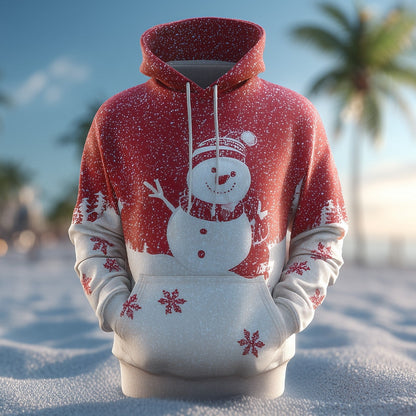 Santa Snowman Christmas Holiday Hoodie