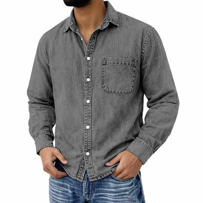 Men's 100% Cotton Acid Wash Shirt